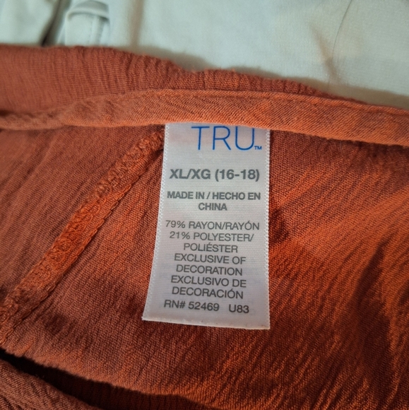 Time and Tru Rust Blouse with Floral Embroidery - Picture 7 of 7